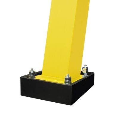 Federelement für BLACK BULL Rammschutz-Geländer, für Standpfosten, Polyurethan, schwarz, H 50 x B 206 x T 206 mm