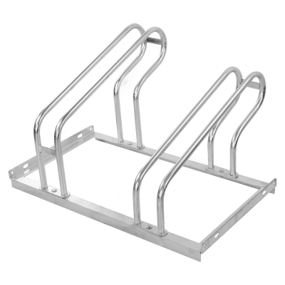CITY-Fahrradständer CLASSIC einseitig, 2 Einstellplätze, B 700 x T 535 x H 405 mm, einseitiges Einstellen, verzinkt, inklusive Montagematerial (unmontiert)