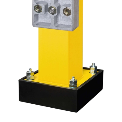 Federelement für BLACK BULL Rammschutz-Planke, für Standpfosten, Polyurethan, schwarz, H 50 x B 146 x T 166 mm
