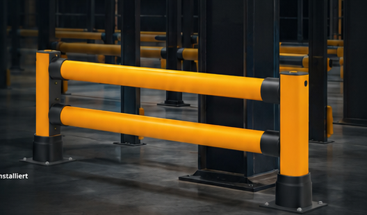 BLACK BULL FLEX+ Rammschutz in einer industriellen Umgebung