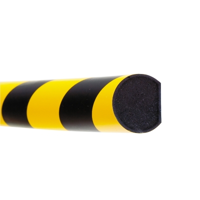 MORION Prallschutz, Kreis, Flächenschutz 40/32 mm, gelb/schwarz, magnetisch, Länge: 1000 mm