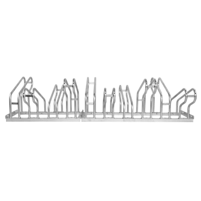 CITY-Fahrradständer CLASSIC zweiseitig, 10 Einstellplätze, B 1750 x T 700 x H 400 mm, zweiseitiges Einstellen, verzinkt, inklusive Montagematerial (unmontiert)