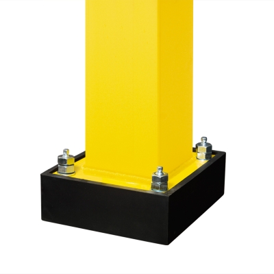 Federelement für BLACK BULL Rammschutz-Geländer, für Standpfosten, Polyurethan, schwarz, H 50 x B 206 x T 206 mm