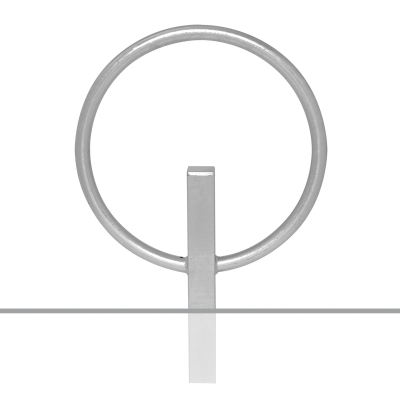 CITY-Anlehnbügel GIRO, Stahlrohr D 42 mm, Stahlfuss 70 x 70 mm, H x B 1100 x 650 mm, zum Einbetonieren, feuerverzinkt