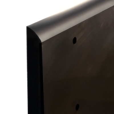 MORION Schrammschutz, Recyclingmaterial, schwarz, 2060/200/10 mm, vorgebohrte Löcher mit Stopfen