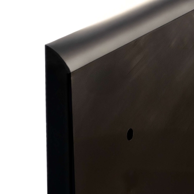 MORION Schrammschutz, Recyclingmaterial, schwarz, 2060/150/10 mm, vorgebohrte Löcher mit Stopfen