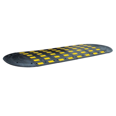 SafeRide 50, Fahrbahnschwelle, 1 Abschlußelement mit Nut, schwarz, 900/450/50 mm (L/B/H)