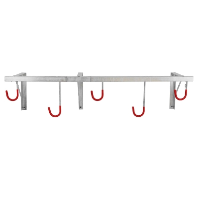 CITY-Wandhalter CIELO, 5 Plätze, B 350 x T 350 x L 1550 mm, feuerverzinkt, inklusive Montagematerial (unmontiert)