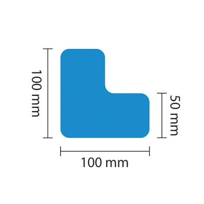 PROline-tape Bodenmarkierung L-Stück, selbstklebend, 25 Stück, Breite 50 mm, blau