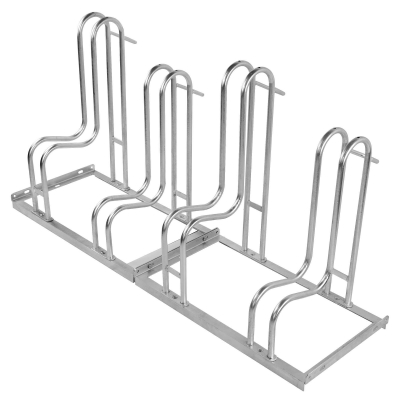 CITY-Fahrradständer HELIOS, 4 Einstellplätze, B 1400 x T 385 x H 710 mm, einseitiges Einstellen, feuerverzinkt, inklusive Montagematerial (unmontiert)