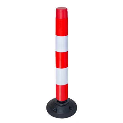 Leitzylinder FlexPin 100-TL, voll retroreflektierend, rot/weiß, D 100 mm, H 1000 mm