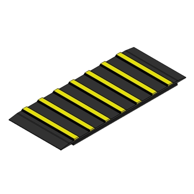 TOPSTOP Bike Fahrrad-Temposchwelle, schwarz-gelb, 520 x 26 mm, Länge 1205 mm