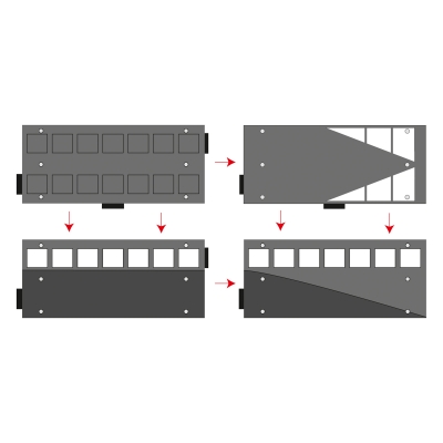 GAMMA Plateau-Kissen, SET A, schwarz, B x L x H 2700 x 4000 x 75 mm, 24 Elemente, inkl. Befestigungsmaterial
