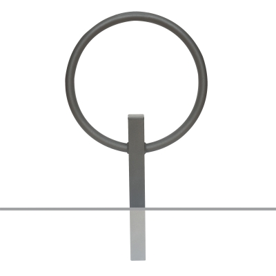 CITY-Anlehnbügel GIRO, Stahlrohr D 42 mm, Stahlfuss 70 x 70 mm, H x B 1100 x 650 mm, zum Einbetonieren, feuerverzinkt und beschichtet DB 703