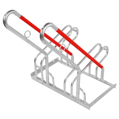 CITY-Fahrradständer HYBRID, 2 Einstellplätze, B 700 x T 945 x H 800 mm, einseitiges Einstellen, verzinkt, inklusive Montagematerial (unmontiert)