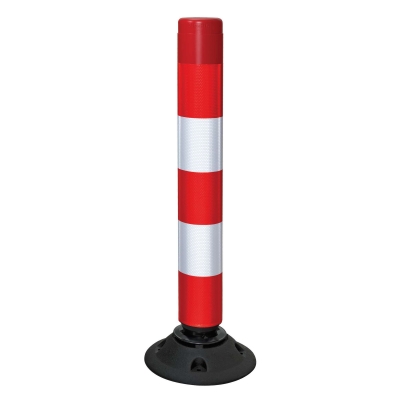 Leitzylinder FlexPin 76-TL, voll retroreflektierend, rot/weiß, D 100 mm, H 760 mm