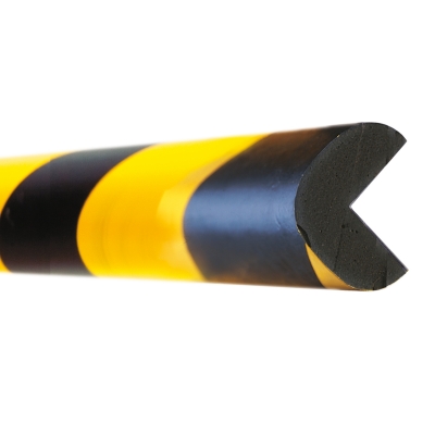 MORION Prallschutz, Winkelform, Kantenschutz 30/30 mm, gelb/schwarz, magnetisch, Länge: 1000 mm