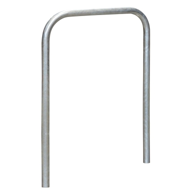 CITY-Anlehnbügel SPRINT, Rundrohr 48/2 mm, gebogen, ohne Knieholm, feuerverzinkt, zum Einbetonieren, Höhe: 1.100 mm, Breite: 800 mm