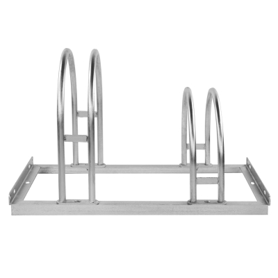 CITY-Fahrradständer LUNA, 2 Einstellplätze, B 700 x T 385 x H 410 mm, ein- oder zweiseitiges Einstellen, verzinkt, inklusive Montagematerial (unmontiert)