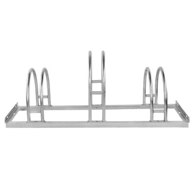 CITY-Fahrradständer LUNA, 3 Einstellplätze, B 1050 x T 385 x H 410 mm, ein- und zweiseitiges Einstellen, verzinkt, inklusive Montagematerial (unmontiert)