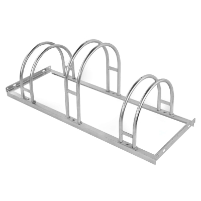 CITY-Fahrradständer LUNA, 3 Einstellplätze, B 1050 x T 385 x H 410 mm, ein- und zweiseitiges Einstellen, verzinkt, inklusive Montagematerial (unmontiert)