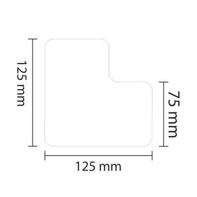 PROline-tape Bodenmarkierung L-Stück, selbstklebend, 25 Stück, Breite 75 mm, weiß
