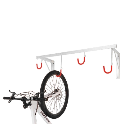 CITY-Wandhalter CIELO, 4 Plätze, B 350 x T 350 x L 1200 mm, feuerverzinkt, inklusive Montagematerial (unmontiert)