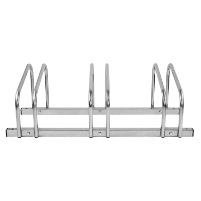 CITY-Fahrradständer BASIC, 3 Einstellplätze, B 780 x T 370 x H 260 mm, einseitiges Einstellen, galvanisch verzinkt, inklusive Montagematerial (unmontiert)