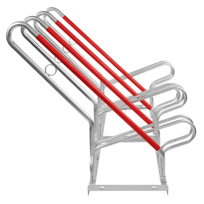 CITY Fahrradständer HYBRID, 4 Einstellplätze, B 1400 x T 945 x H 800 mm, einseitiges Einstellen, feuerverzinkt, inklusive Montagematerial (unmontiert)