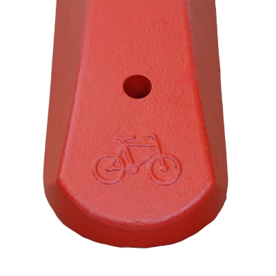 LaneGuard Radweg-Trenner, rot, mit Schraubgewinde