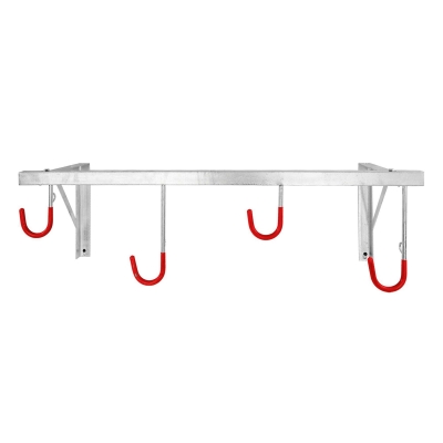CITY-Wandhalter CIELO, 4 Plätze, B 350 x T 350 x L 1200 mm, feuerverzinkt, inklusive Montagematerial (unmontiert)