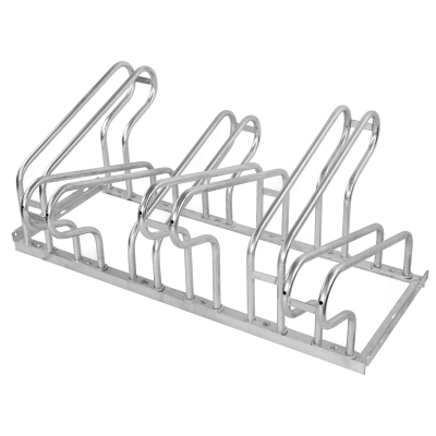 CITY-Fahrradständer CLASSIC zweiseitig, 6 Einstellplätze, B 1050 x T 700 x H 400 mm, zweiseitiges Einstellen, verzinkt, inklusive Montagematerial (unmontiert)