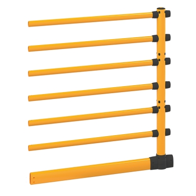 BLACK BULL FLEX+ Rammschutz-Geländer High-Line mit Unterfahrschutz, Polymer, schwarz/gelb, Mittel-Erweiterung, inkl. Befestigungsmaterial