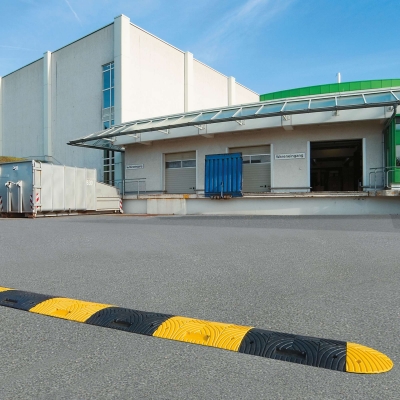 TOPSTOP-20-RE Fahrbahnschwelle, aus Recyclingmaterial, 1 Normelement schwarz, 400/500/50 mm (L/B/H)