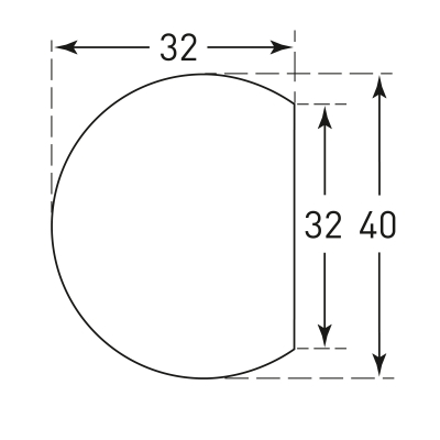 MORION Prallschutz, Kreis, Flächenschutz 40/32 mm, einfarbig weiß, selbstklebend, Länge: 1000 mm