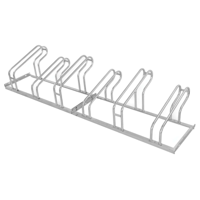 CITY-Fahrradständer CLASSIC einseitig, 6 Einstellplätze, B 2100 x T 535 x H 405 mm, einseitiges Einstellen, verzinkt, inklusive Montagematerial (unmontiert)
