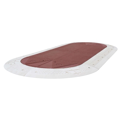 GAMMA Berliner Kissen oval, rot mit weißem Rand, 3.800 x 1.800 x 70 mm (L x B x H)