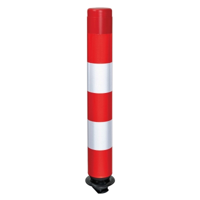Leitzylinder FlexPin 76-TL, voll retroreflektierend, rot/weiß, D 100 mm, H 760 mm