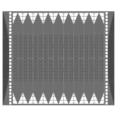 GAMMA Plateau-Kissen, SET D, schwarz, B x L x H 4950 x 4000 x 75 mm, 44 Elemente, inkl. Befestigungsmaterial