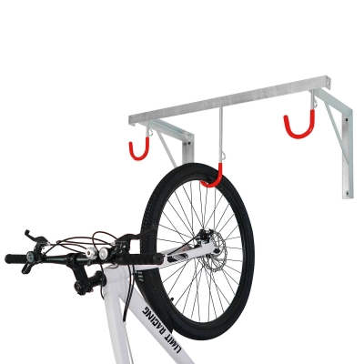 CITY-Wandhalter CIELO, 3 Plätze, B 350 x T 350 x L 850 mm, feuerverzinkt, inklusive Montagematerial (unmontiert)