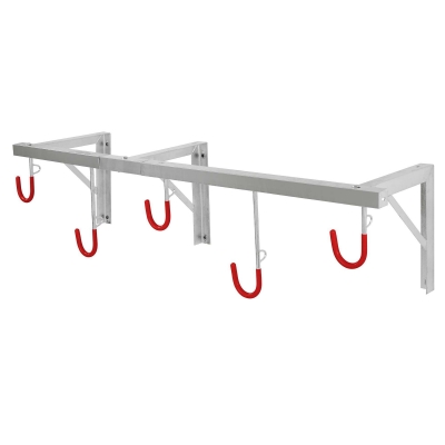 CITY-Wandhalter CIELO, 5 Plätze, B 350 x T 350 x L 1550 mm, feuerverzinkt, inklusive Montagematerial (unmontiert)