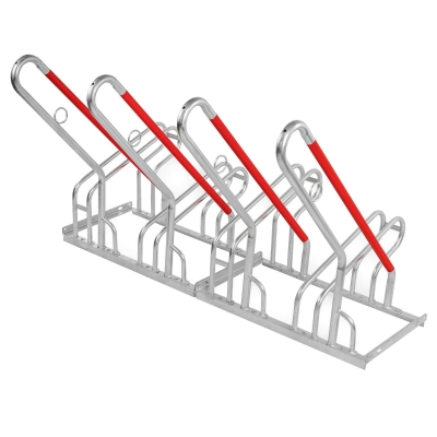 CITY Fahrradständer HYBRID, 4 Einstellplätze, B 1400 x T 945 x H 800 mm, einseitiges Einstellen, feuerverzinkt, inklusive Montagematerial (unmontiert)