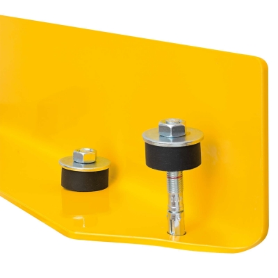 Durchsteckanker FLEX (M12/110), mit Gummipuffern (40 mm), Unterlegscheiben (M12 DIN 440) und Muttern, für Betonböden, 4er-Set