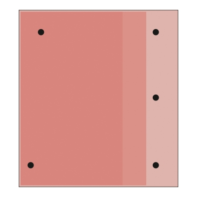 GAMMA Berliner Kissen EU, Randelement, 90/100/6,5 cm, rot, mit Befestigungszubehör