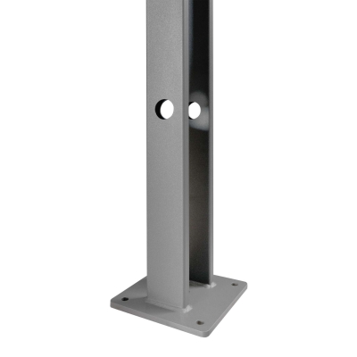 CITY-Anlehnbügel VeloRama, Stahl, feuerverzinkt und in DB703 beschichtet, Pfosten: H 810 x B 125 x B 125 x T 80 mm, mit Aussparung zur Ketten- oder Schlossdurchführung, zum Aufdübeln
