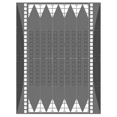 GAMMA Plateau-Kissen, SET B, schwarz, B x L x H 3150 x 4000 x 75 mm, 28 Elemente, inkl. Befestigungsmaterial