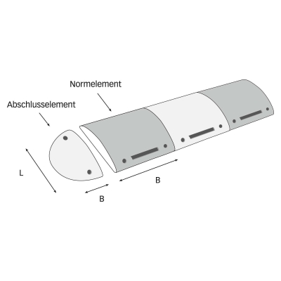 TOPSTOP-30-RE Fahrbahnschwelle, aus Recyclingmaterial, 1 Normelement schwarz, 500/500/30 (L/B/H)