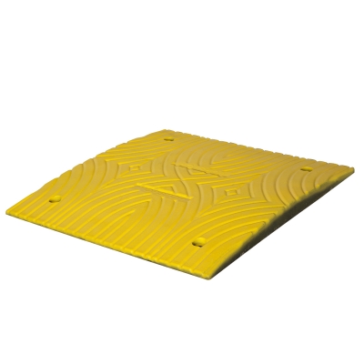 TOPSTOP-30-RE Fahrbahnschwelle, aus Recyclingmaterial, 1 Normelement gelb, 500/500/30 mm (L/B/H)